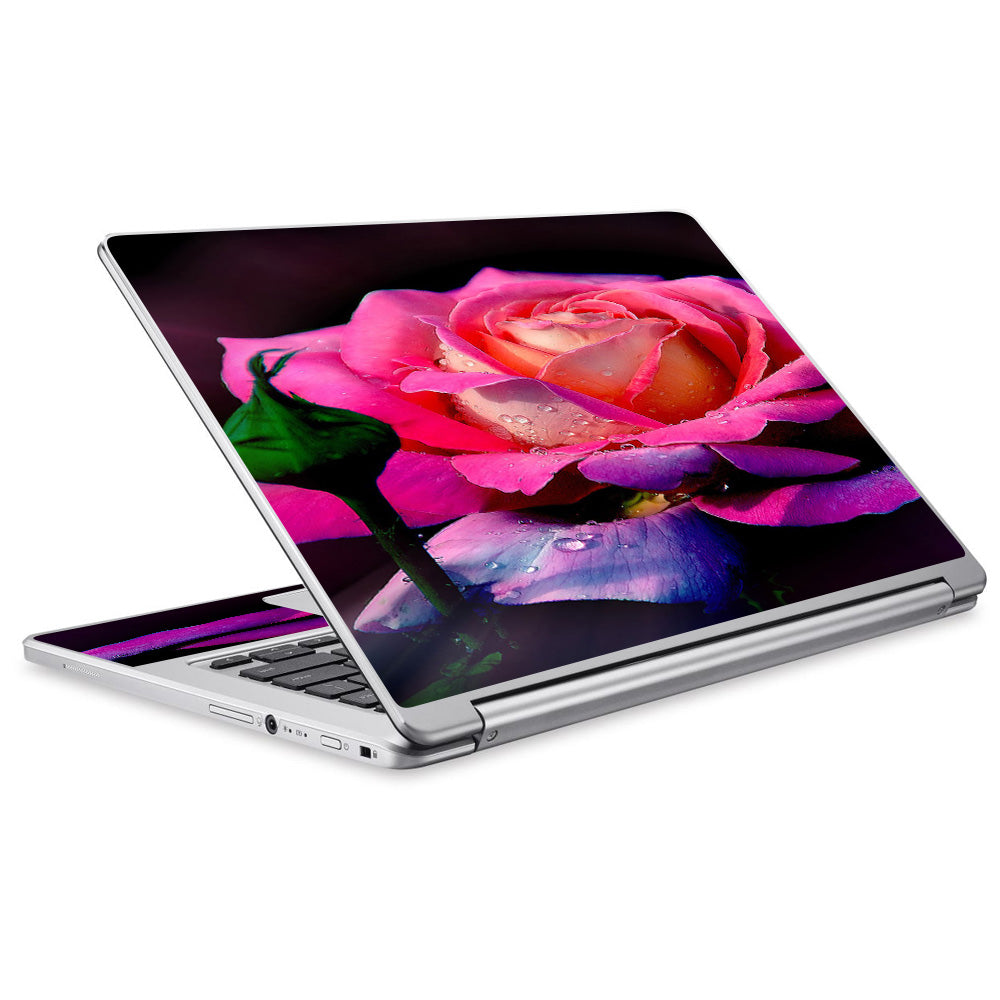  Beautiful Rose Flower Pink Purple Acer Chromebook R13 Skin