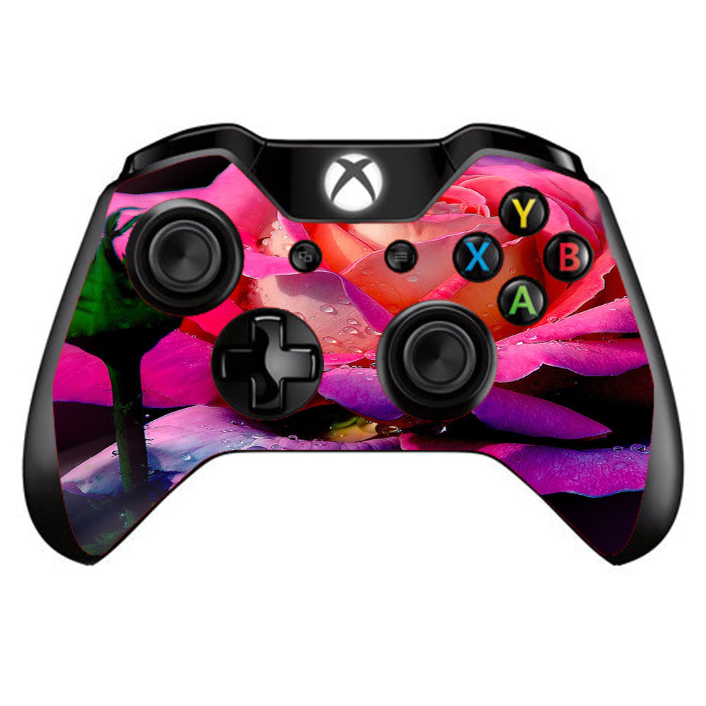  Beautiful Rose Flower Pink Purple Microsoft Xbox One Controller Skin