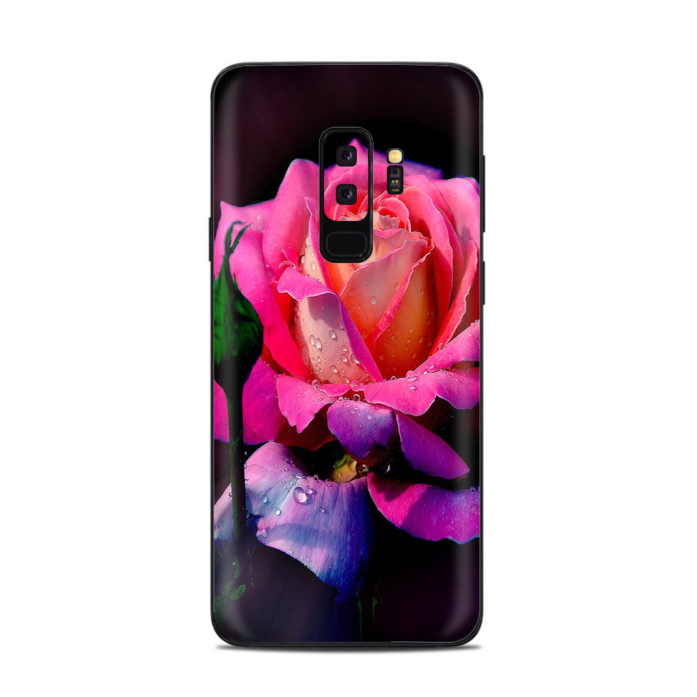  Beautiful Rose Flower Pink Purple Samsung Galaxy S9 Plus Skin