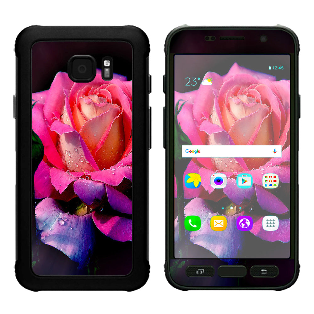  Beautiful Rose Flower Pink Purple Samsung Galaxy S7 Active Skin