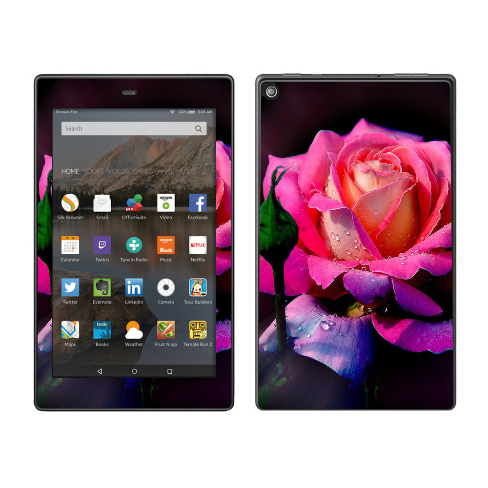  Beautiful Rose Flower Pink Purple Amazon Fire HD 8 Skin