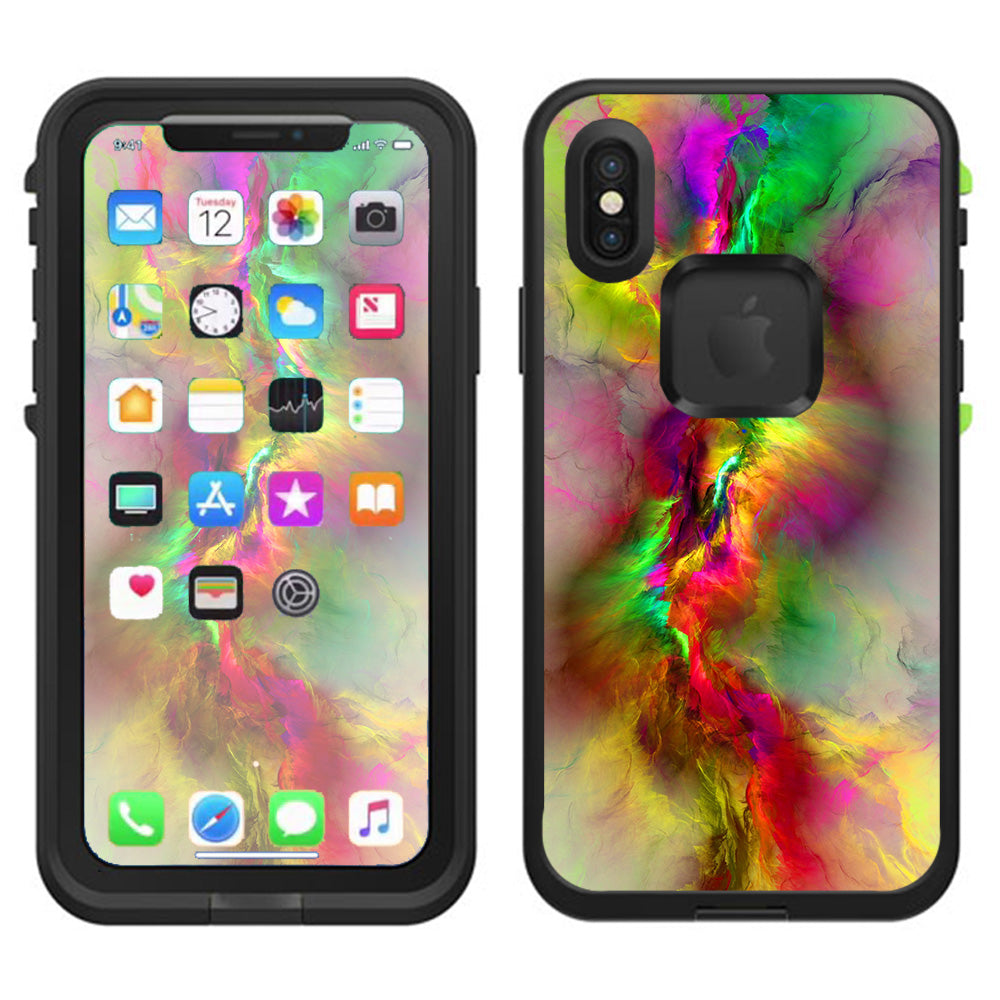  Color Explosion Colorful Design Lifeproof Fre Case iPhone X Skin