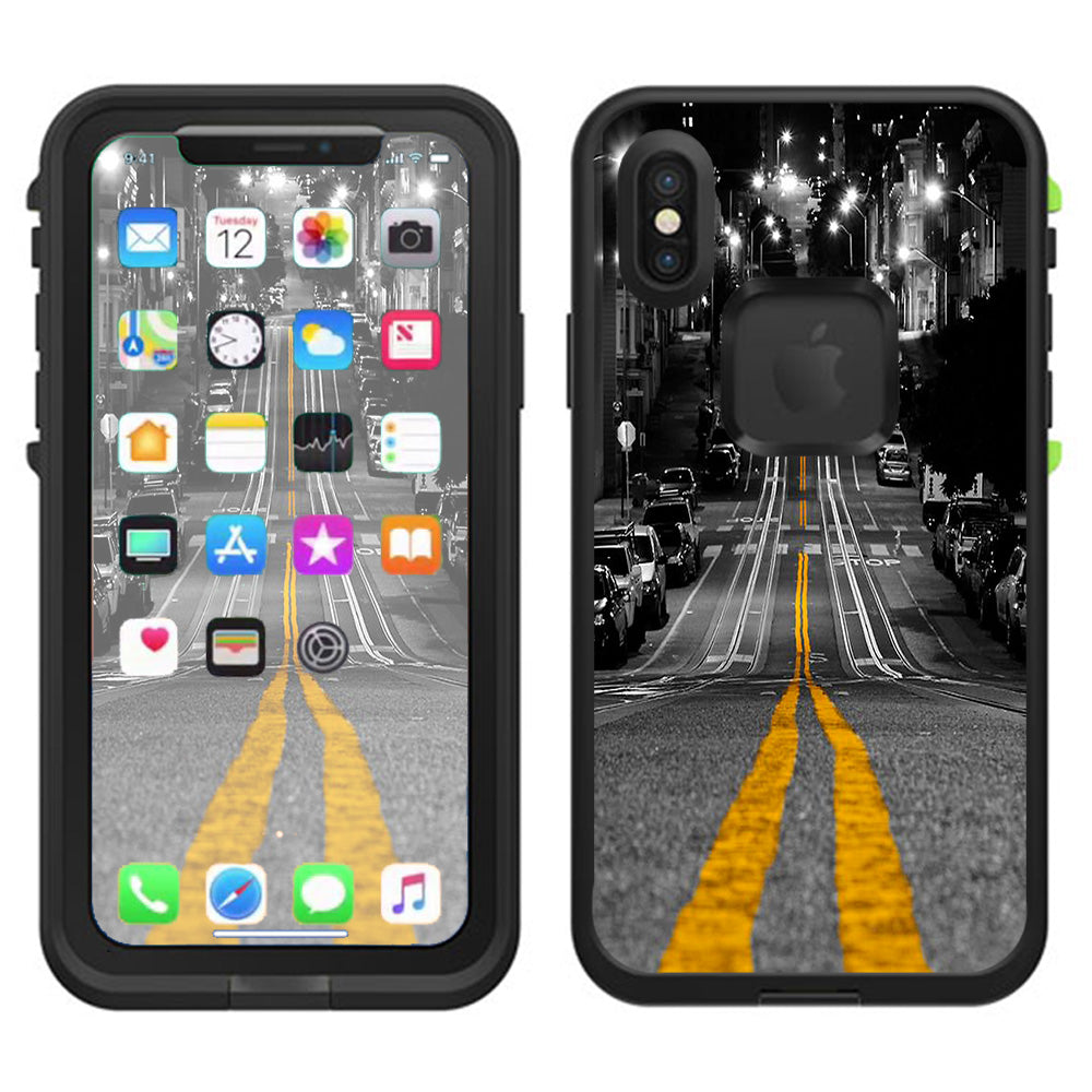  City Roads Downtown Streets Lifeproof Fre Case iPhone X Skin