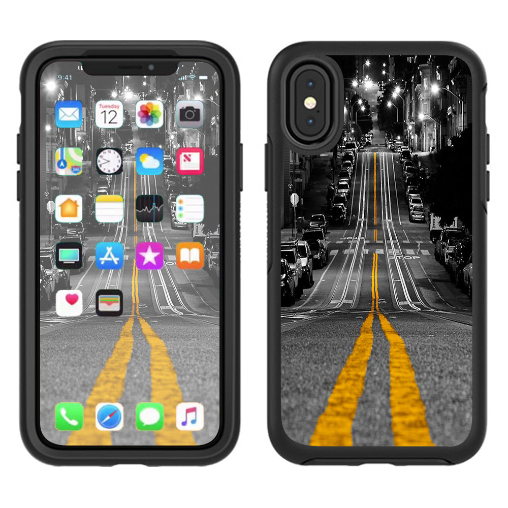 City Roads Downtown Streets Otterbox Defender Apple iPhone X Skin