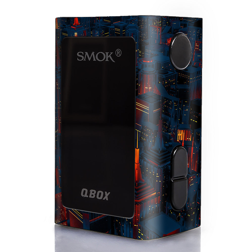  City Glow At Night Skyline View Smok Q-Box Skin