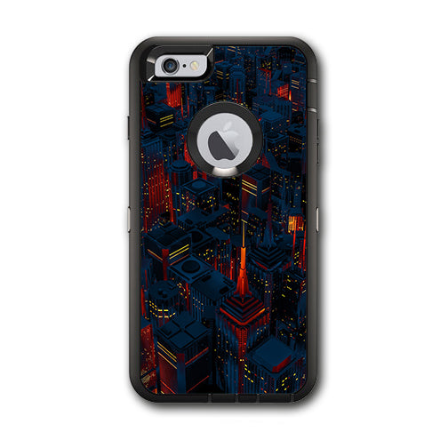  City Glow At Night Skyline View Otterbox Defender iPhone 6 PLUS Skin