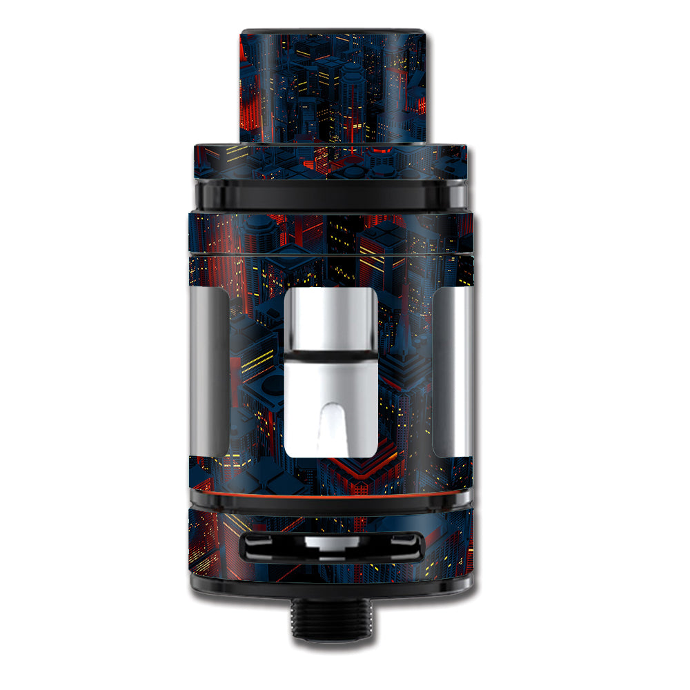  City Glow At Night Skyline View Smok TFV8 Mini Big Baby Beast Skin