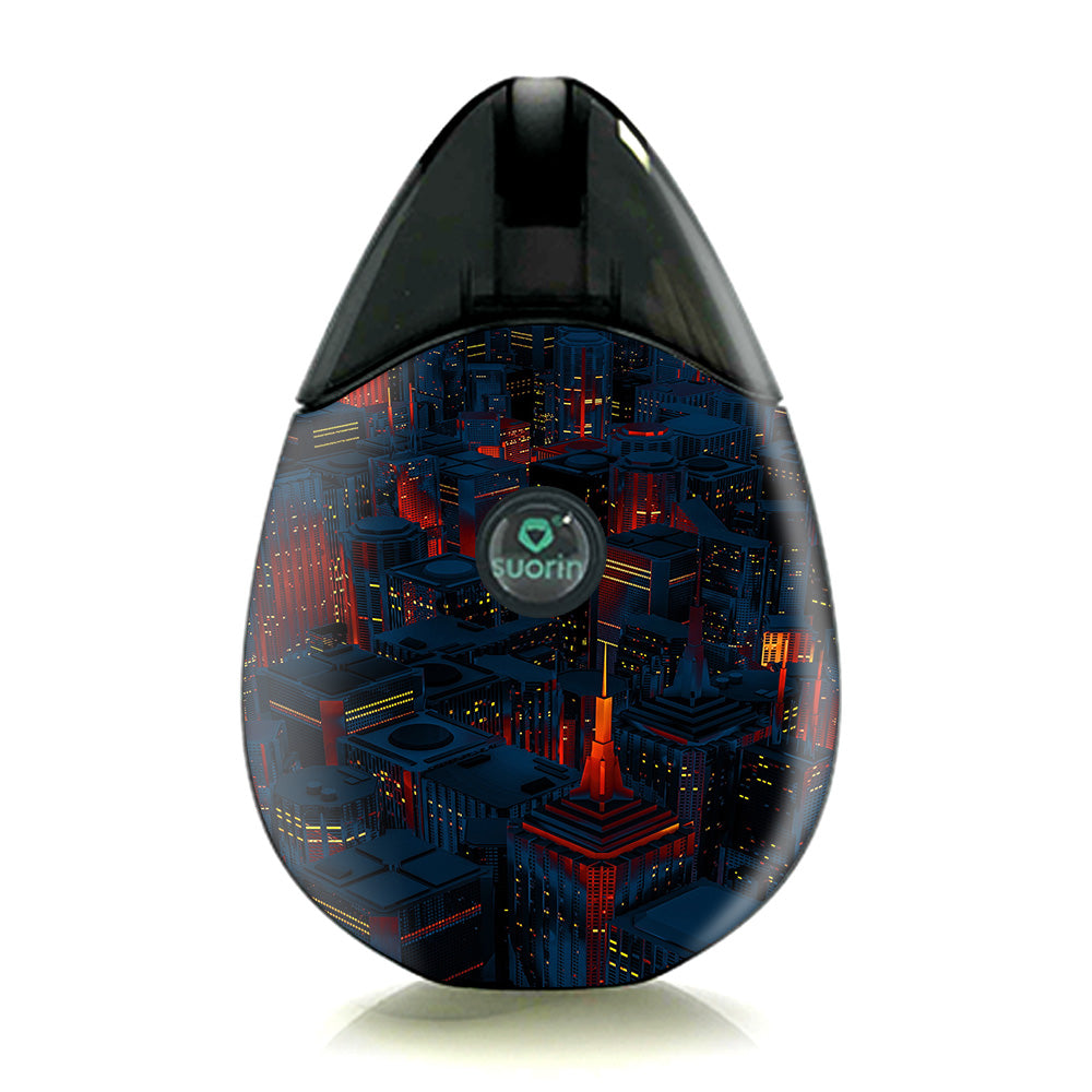  City Glow At Night Skyline View Suorin Drop Skin