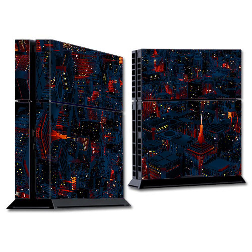  City Glow At Night Skyline View Sony Playstation PS4 Skin