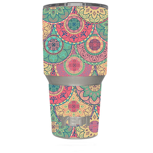  Circle Mandala Design Pattern Yeti 30oz Rambler Tumbler Skin