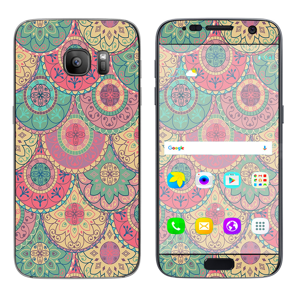  Circle Mandala Design Pattern Samsung Galaxy S7 Skin