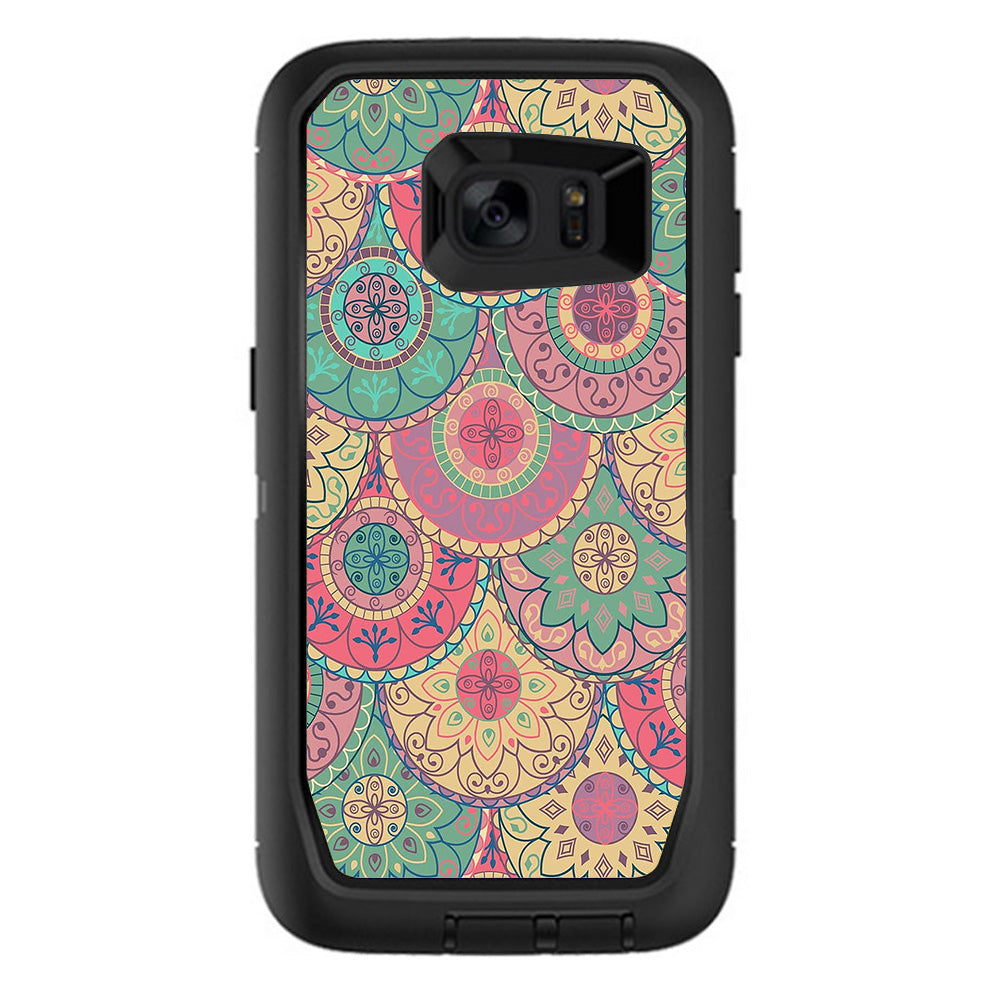  Circle Mandala Design Pattern Otterbox Defender Samsung Galaxy S7 Edge Skin