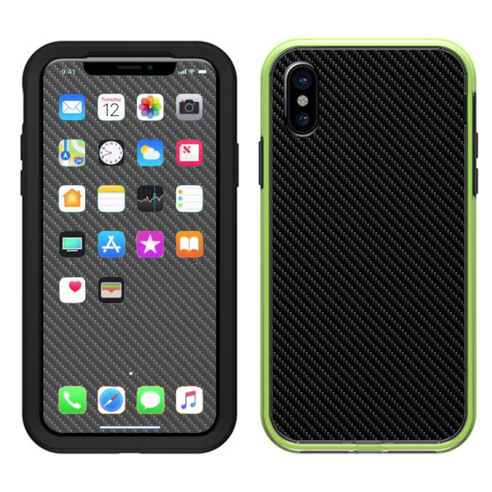  Carbon Fiber Carbon Fibre Graphite Lifeproof Slam Case iPhone X Skin