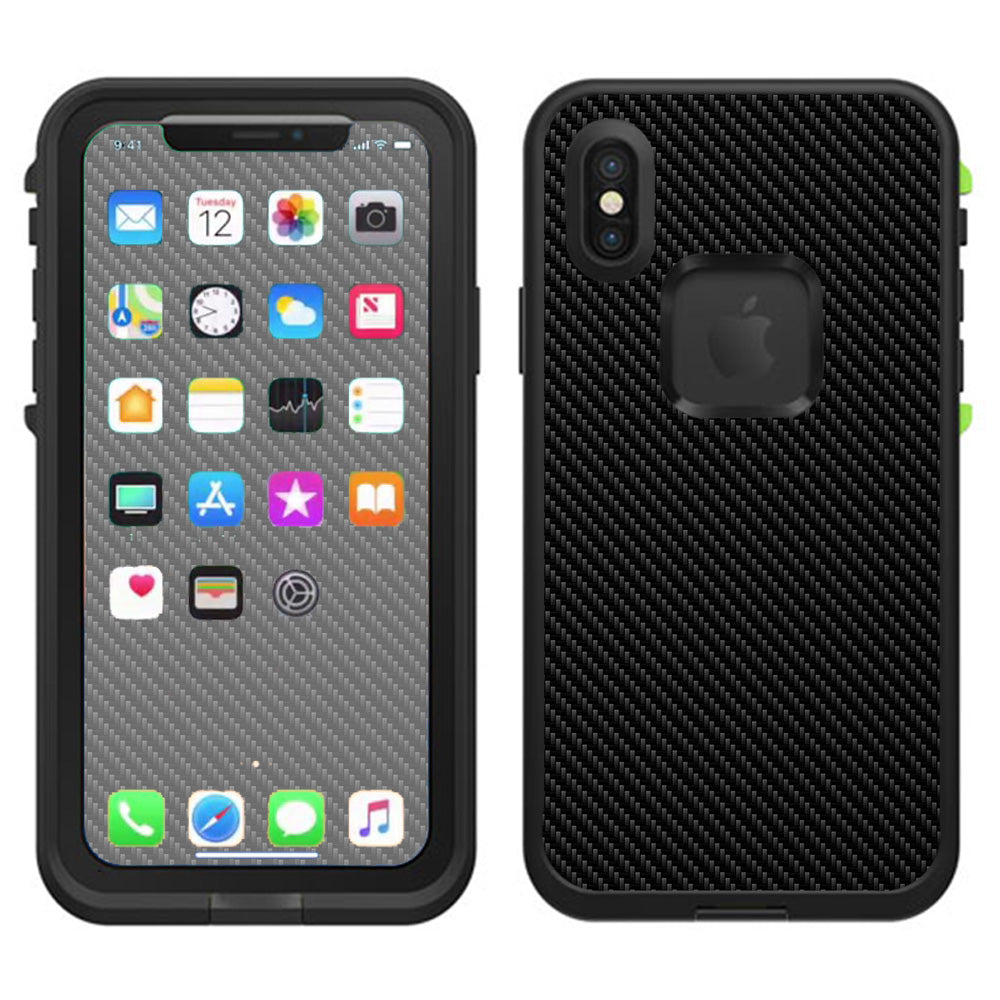  Carbon Fiber Carbon Fibre Graphite Lifeproof Fre Case iPhone X Skin