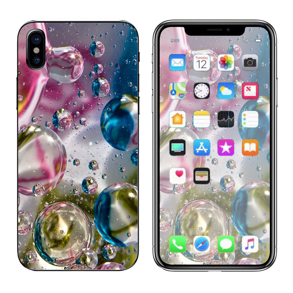  Bubblicious Water Bubbles Colors Apple iPhone X Skin