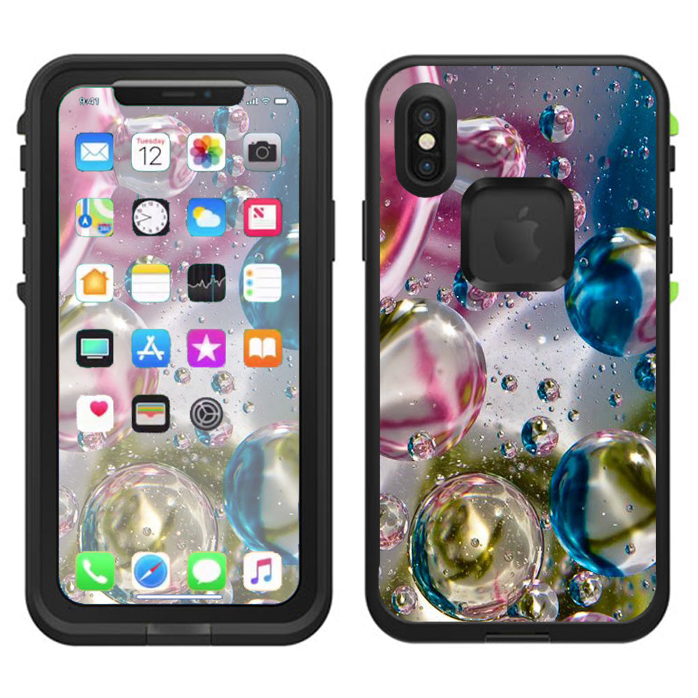  Bubblicious Water Bubbles Colors Lifeproof Fre Case iPhone X Skin