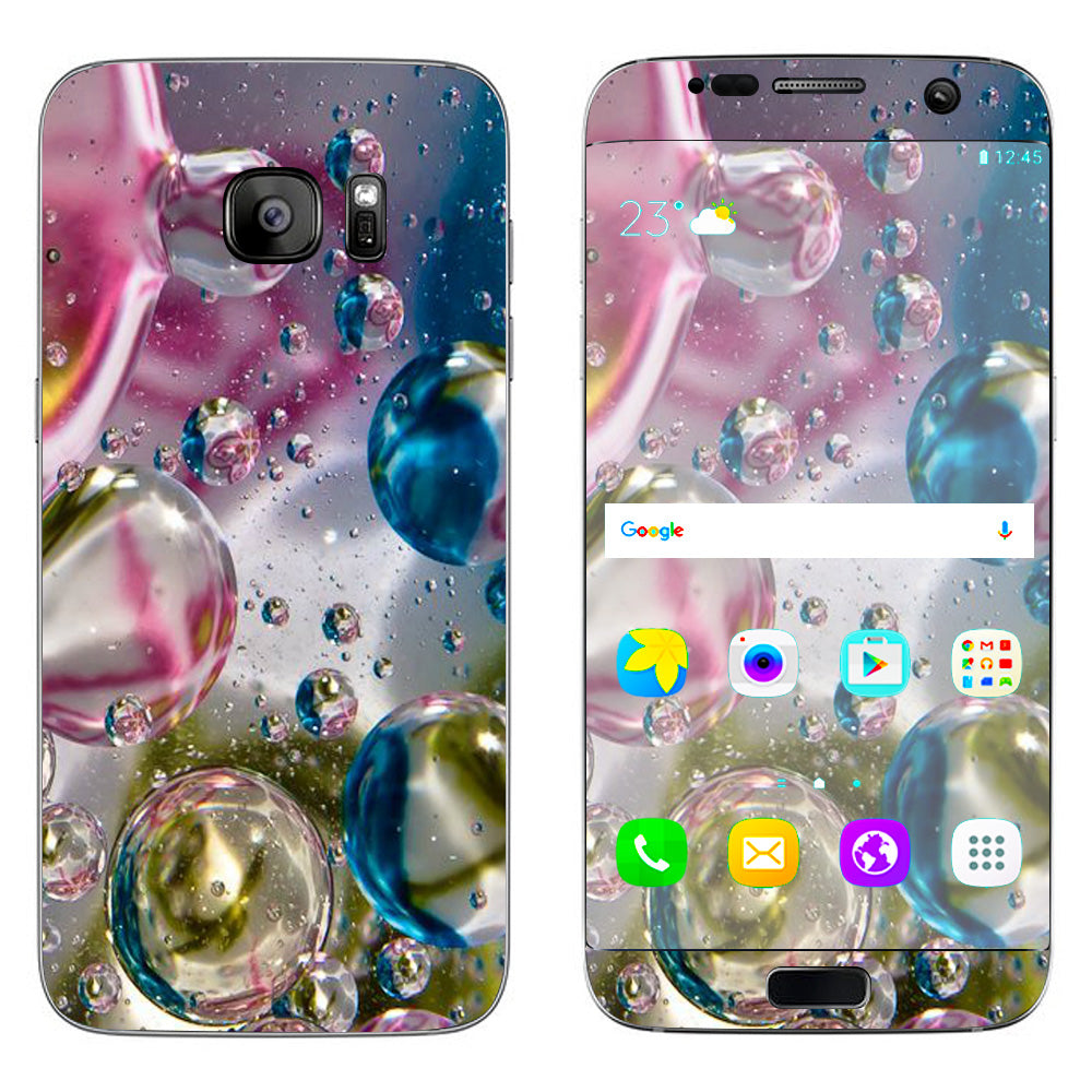  Bubblicious Water Bubbles Colors Samsung Galaxy S7 Edge Skin