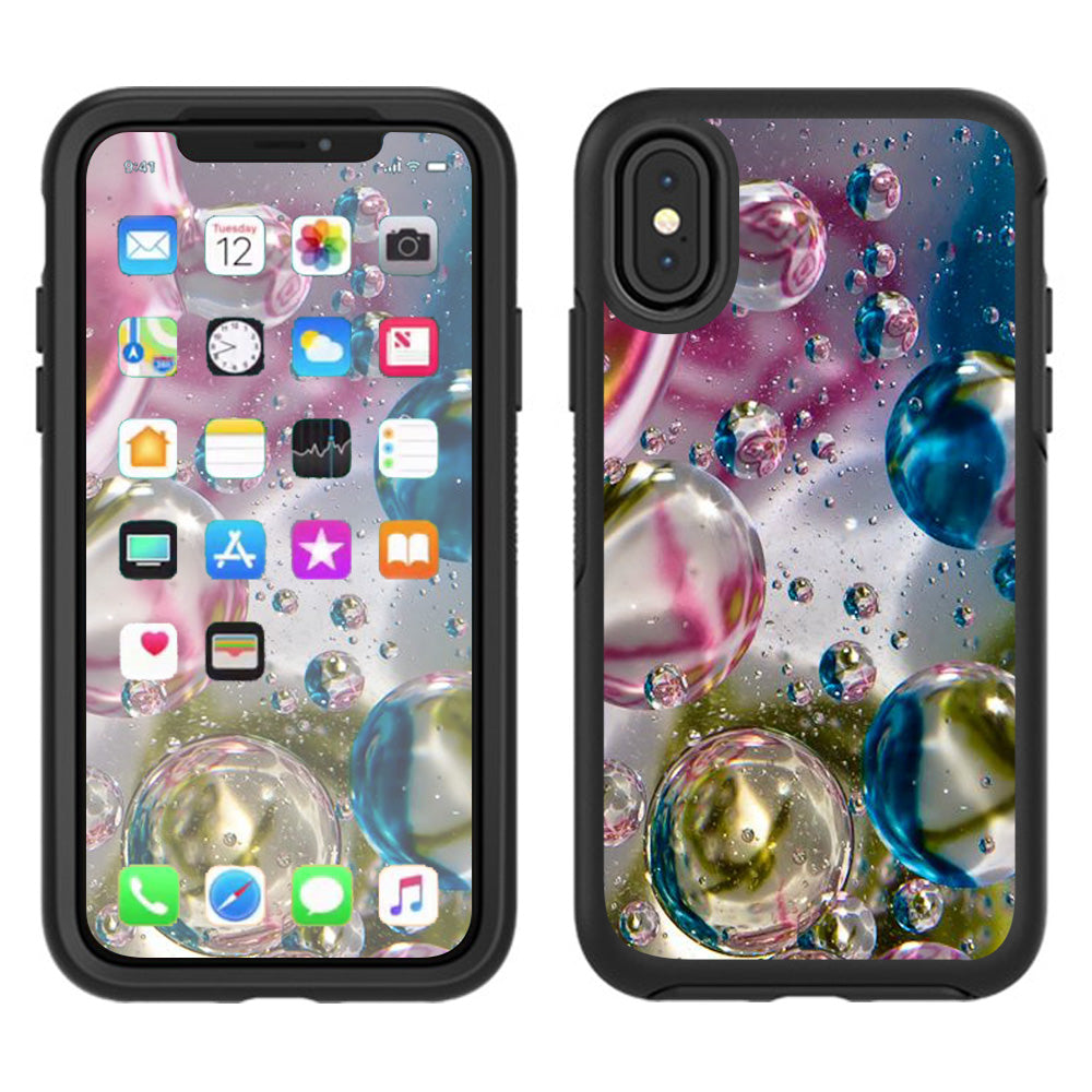  Bubblicious Water Bubbles Colors Otterbox Defender Apple iPhone X Skin