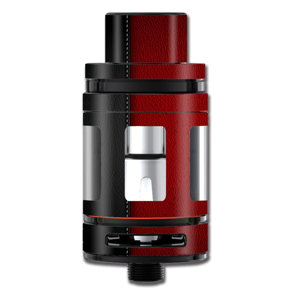  Black And Red Leather Pattern Smok TFV8 Mini Big Baby Beast Skin