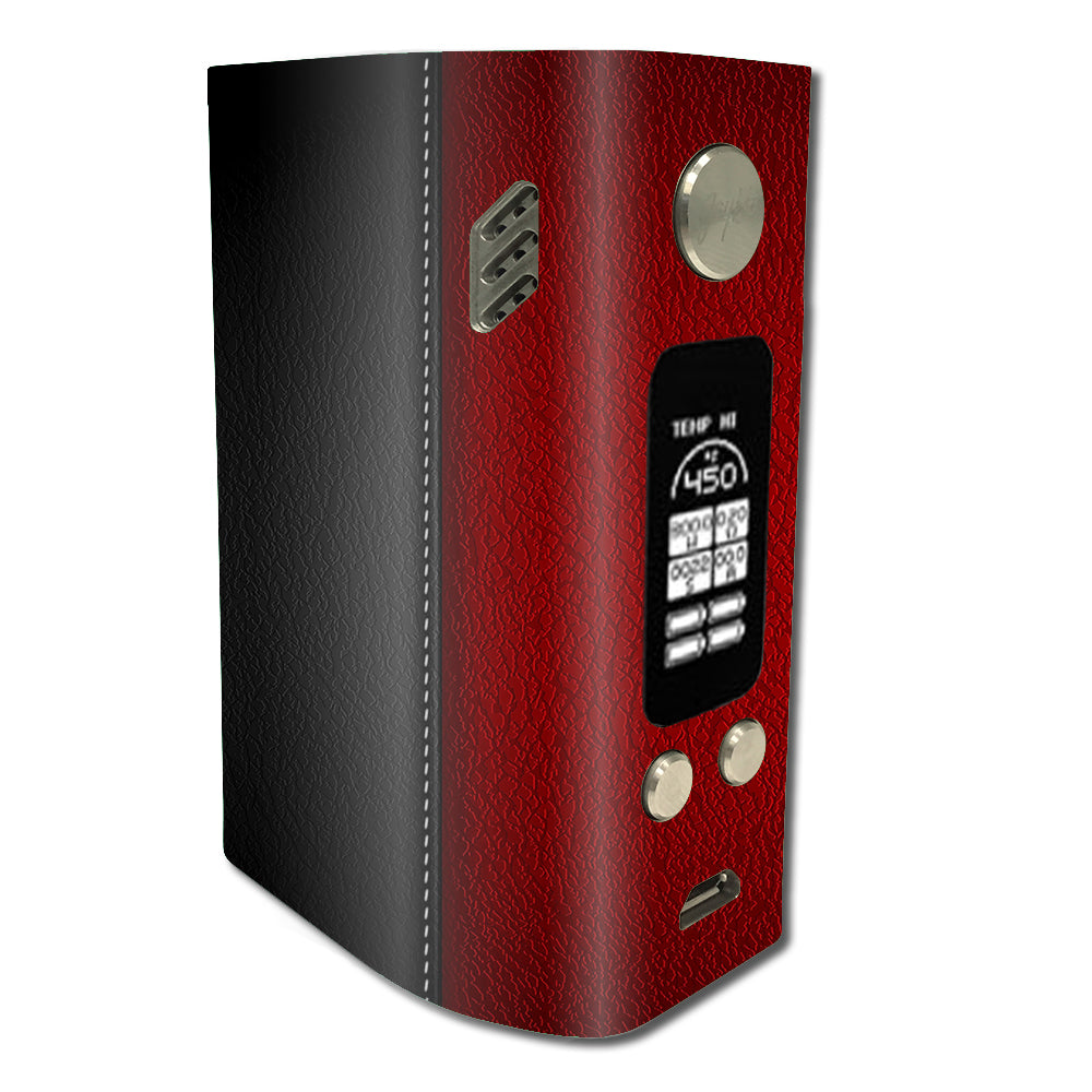 Black And Red Leather Pattern Wismec Reuleaux RX300 Skin