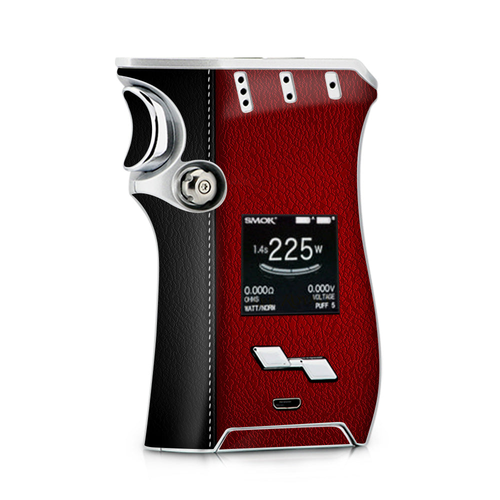  Black And Red Leather Pattern Smok Mag kit Skin