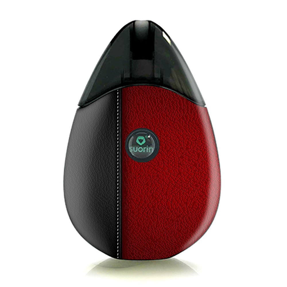  Black And Red Leather Pattern Suorin Drop Skin