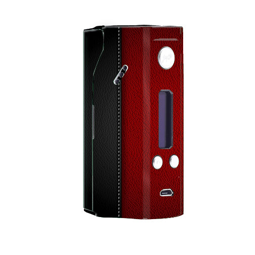  Black And Red Leather Pattern Wismec Reuleaux RX200  Skin