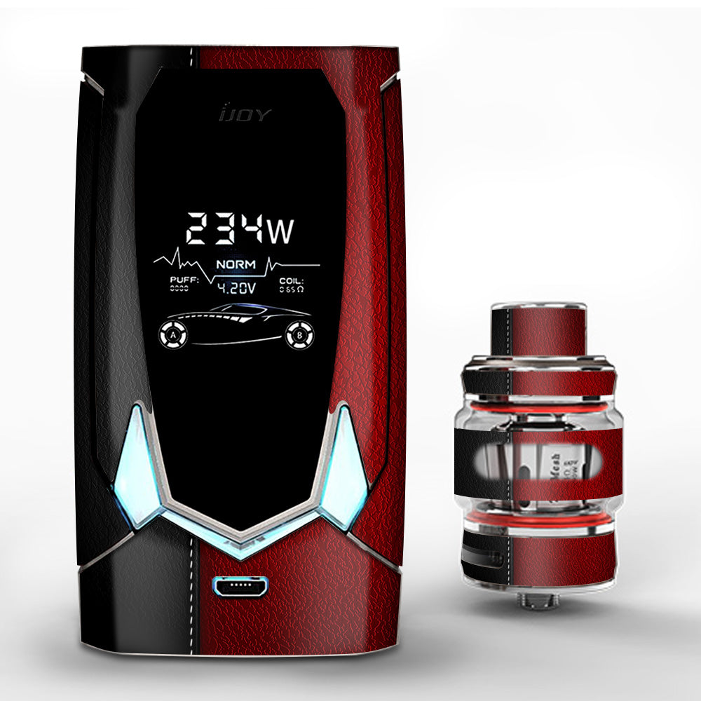  Black And Red Leather Pattern iJoy Avenger 270 Skin