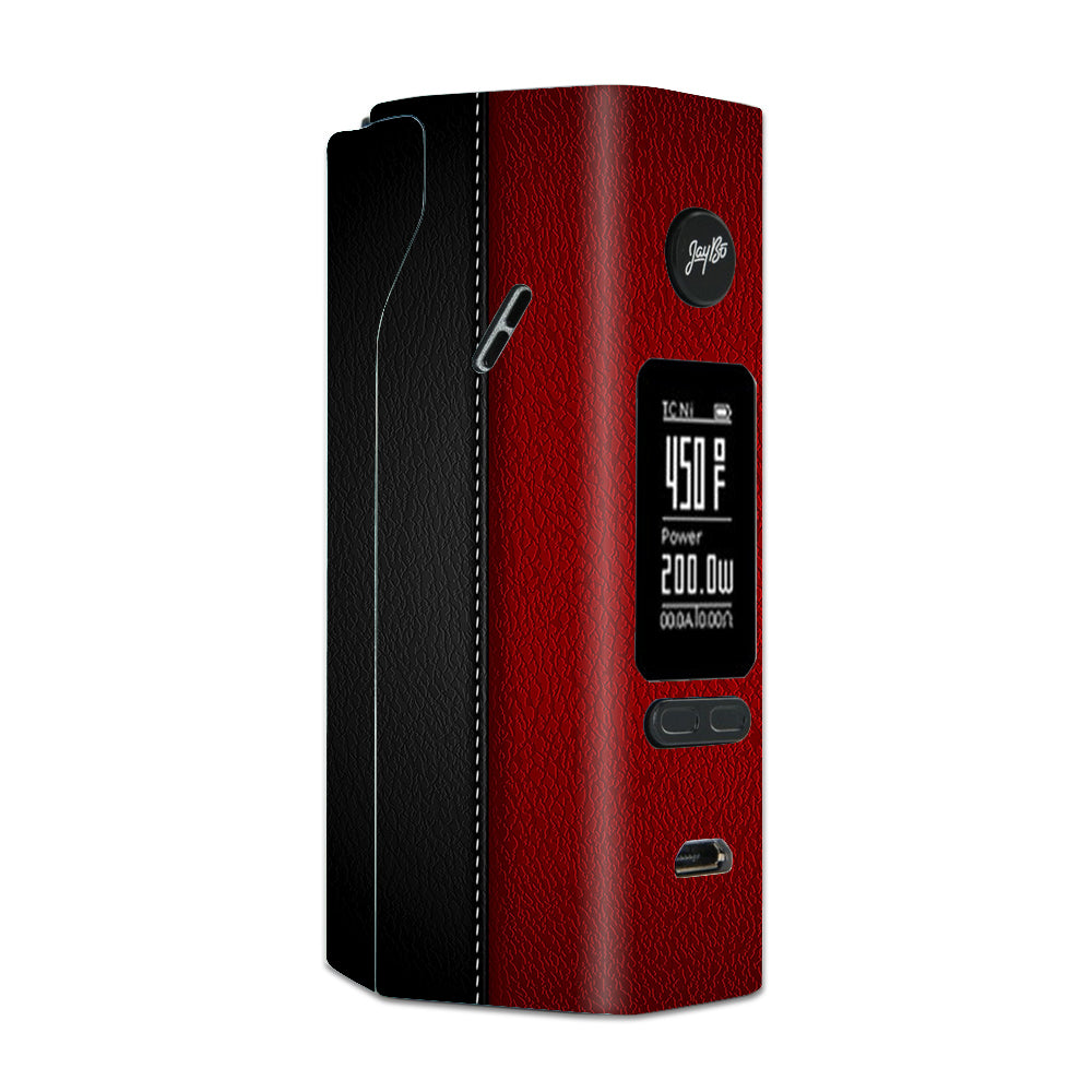  Black And Red Leather Pattern Wismec Reuleaux RX 2/3 combo kit Skin