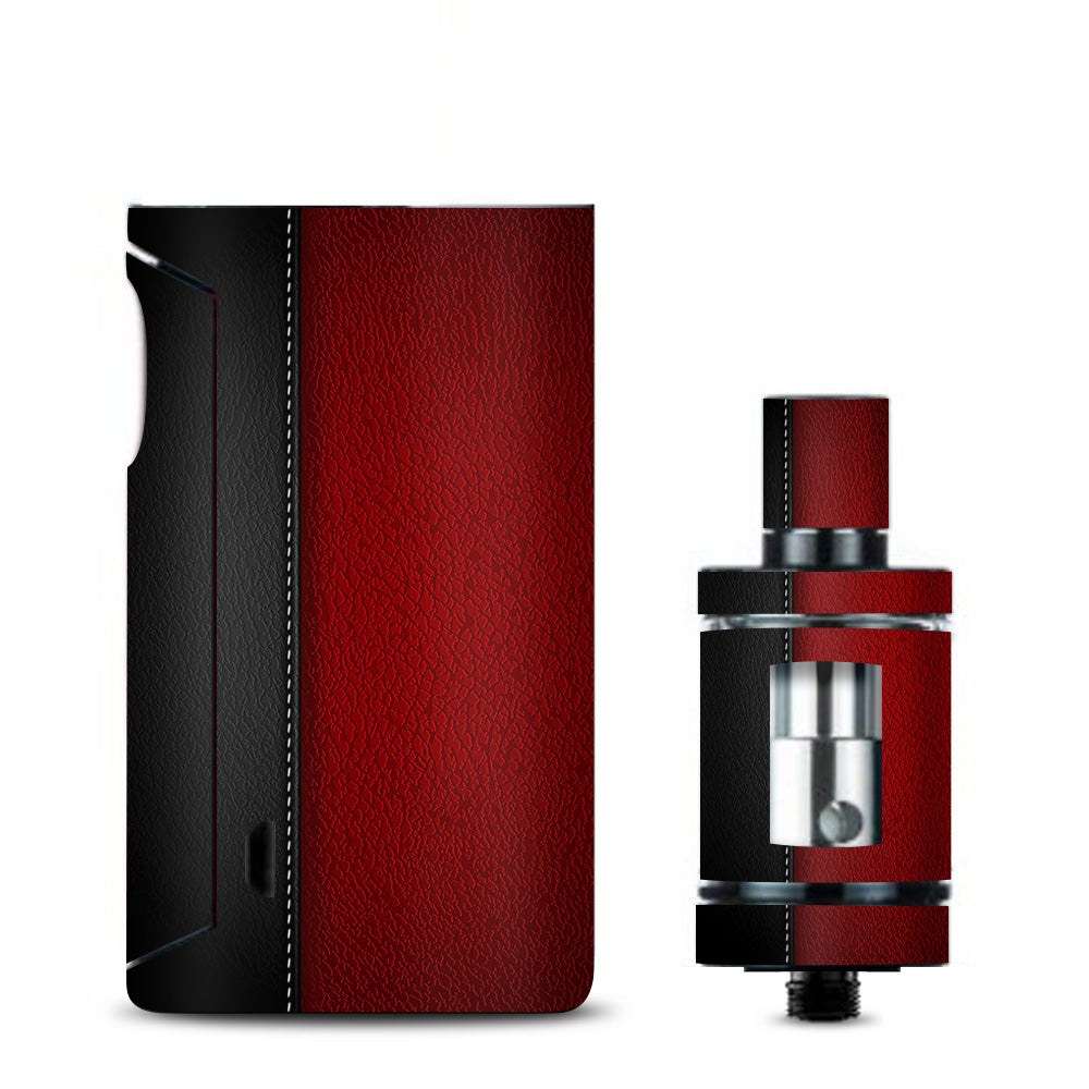  Black And Red Leather Pattern Vaporesso Drizzle Fit Skin