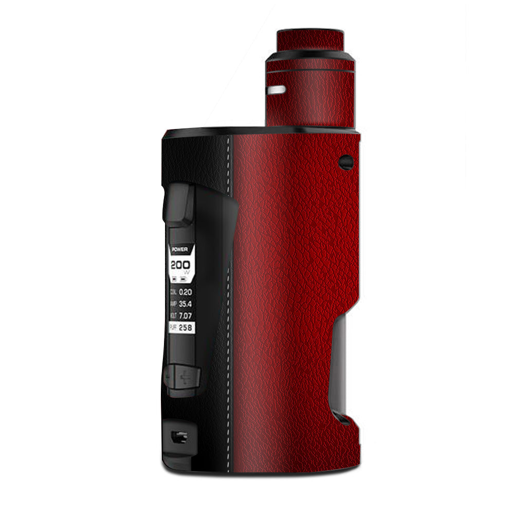  Black And Red Leather Pattern G Box Squonk Geek Vape Skin