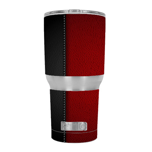  Black And Red Leather Pattern RTIC 30oz Tumbler Skin
