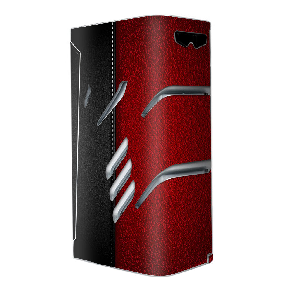  Black And Red Leather Pattern Smok T-Priv Skin