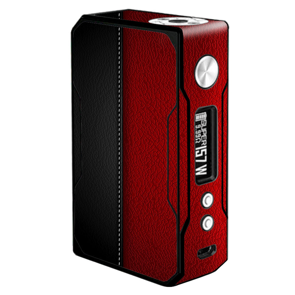  Black And Red Leather Pattern Voopoo Drag 157w Skin