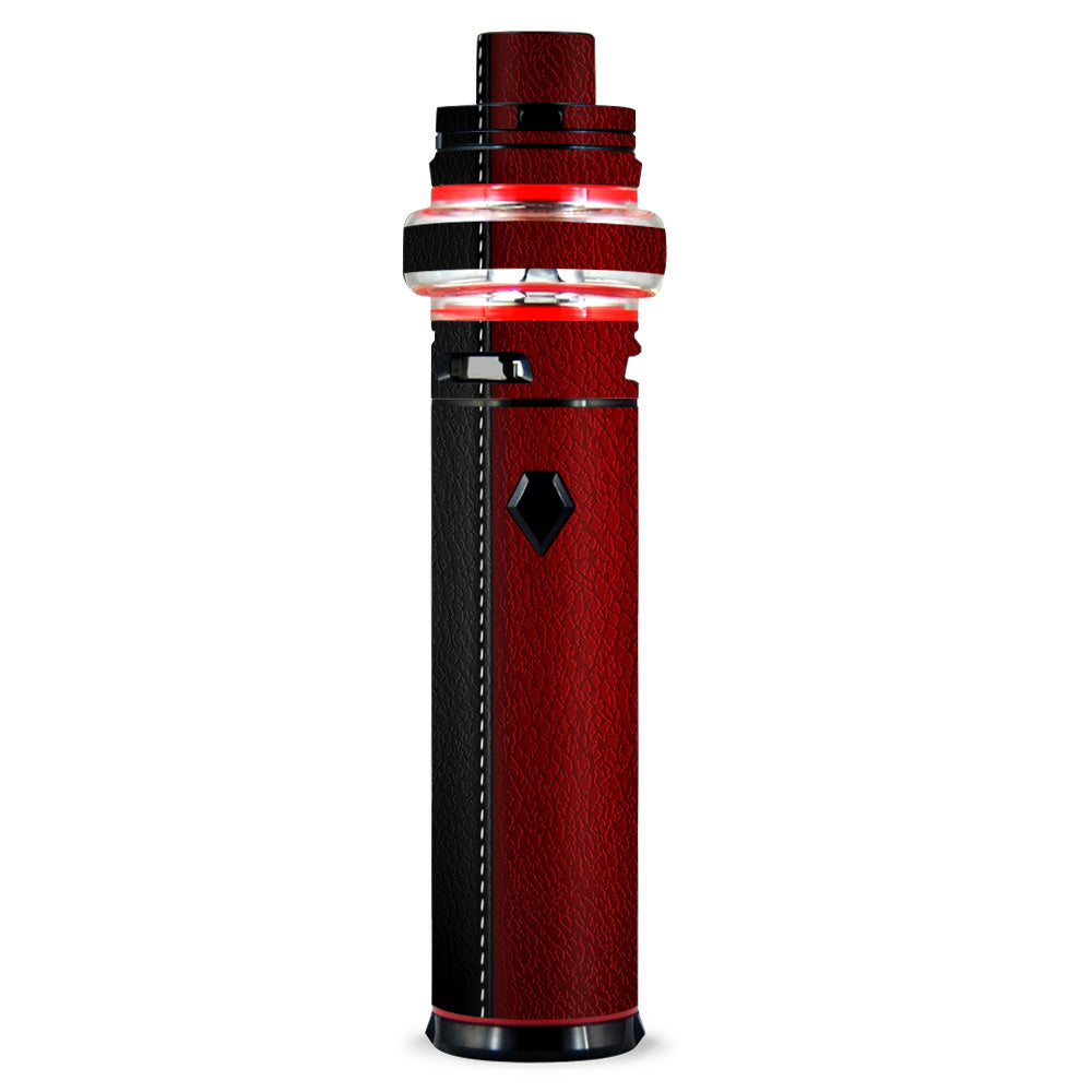  Black And Red Leather Pattern Smok stick V9 Max Skin