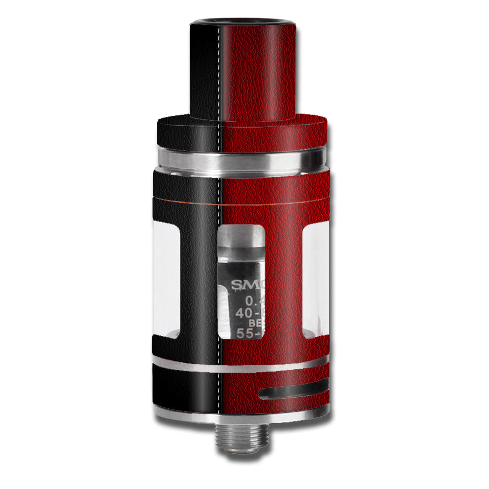  Black And Red Leather Pattern Smok TFV8 Micro Baby Beast Skin