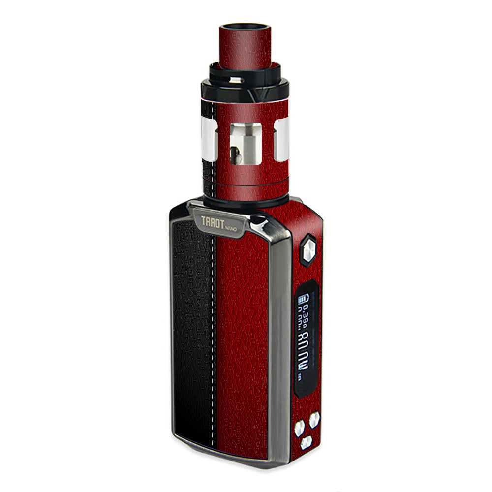  Black And Red Leather Pattern Vaporesso  Tarot Nano Skin