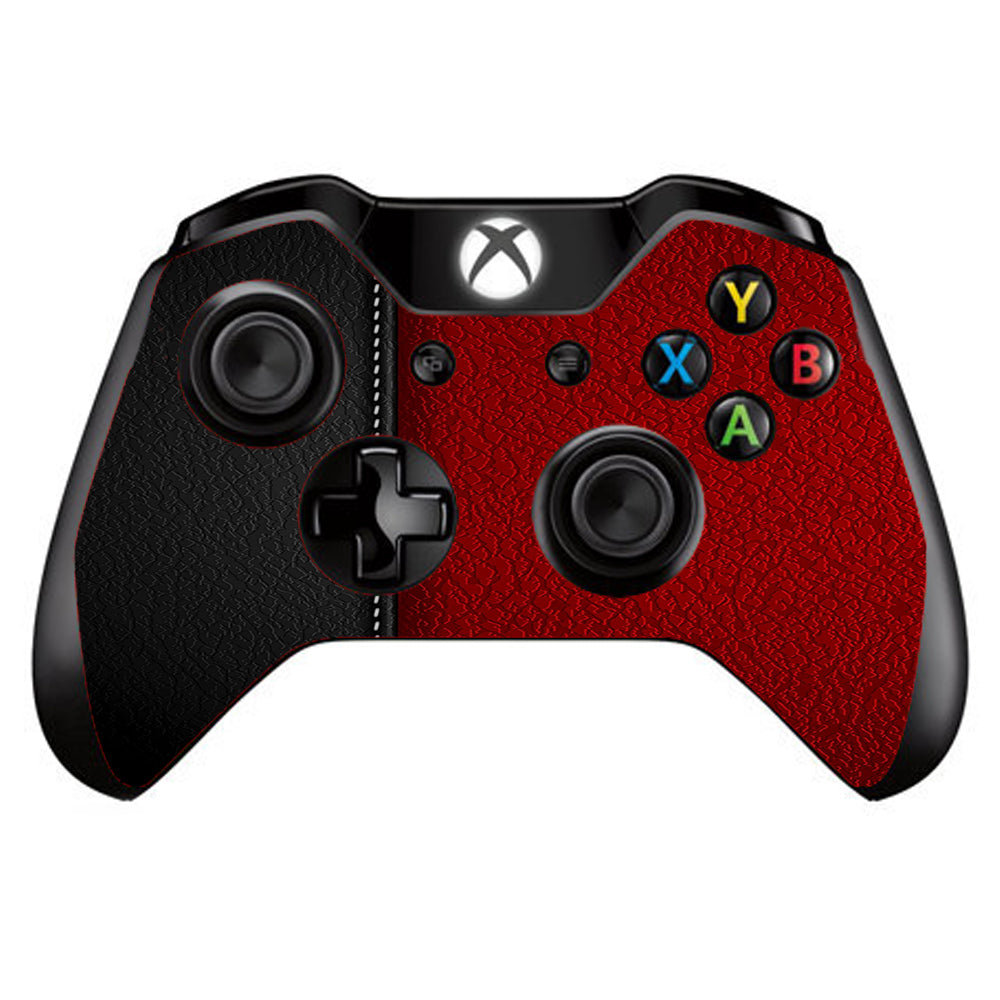  Black And Red Leather Pattern Microsoft Xbox One Controller Skin
