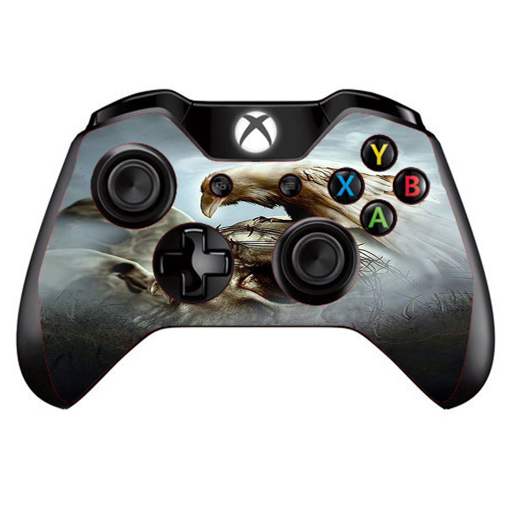  Skull Barbed Wire White Ravens Microsoft Xbox One Controller Skin