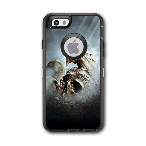  Skull Barbed Wire White Ravens Otterbox Defender iPhone 6 Skin