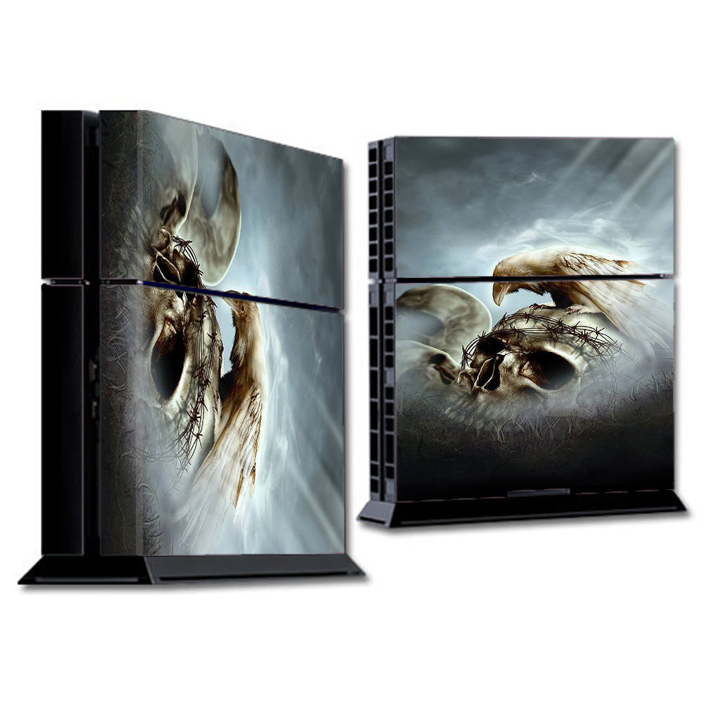  Skull Barbed Wire White Ravens Sony Playstation PS4 Skin