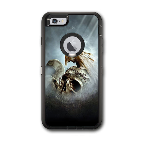  Skull Barbed Wire White Ravens Otterbox Defender iPhone 6 PLUS Skin