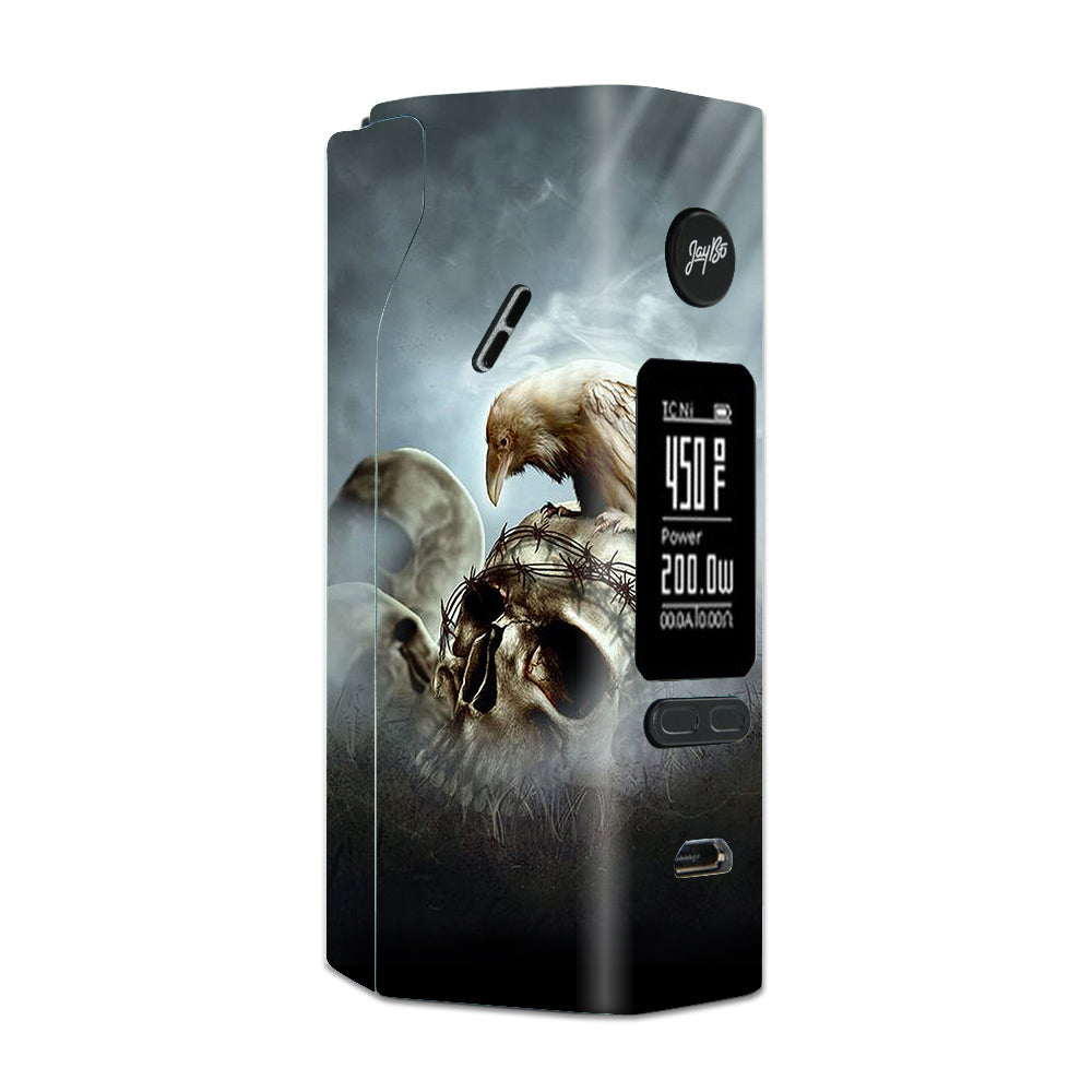  Skull Barbed Wire White Ravens Wismec Reuleaux RX 2/3 combo kit Skin
