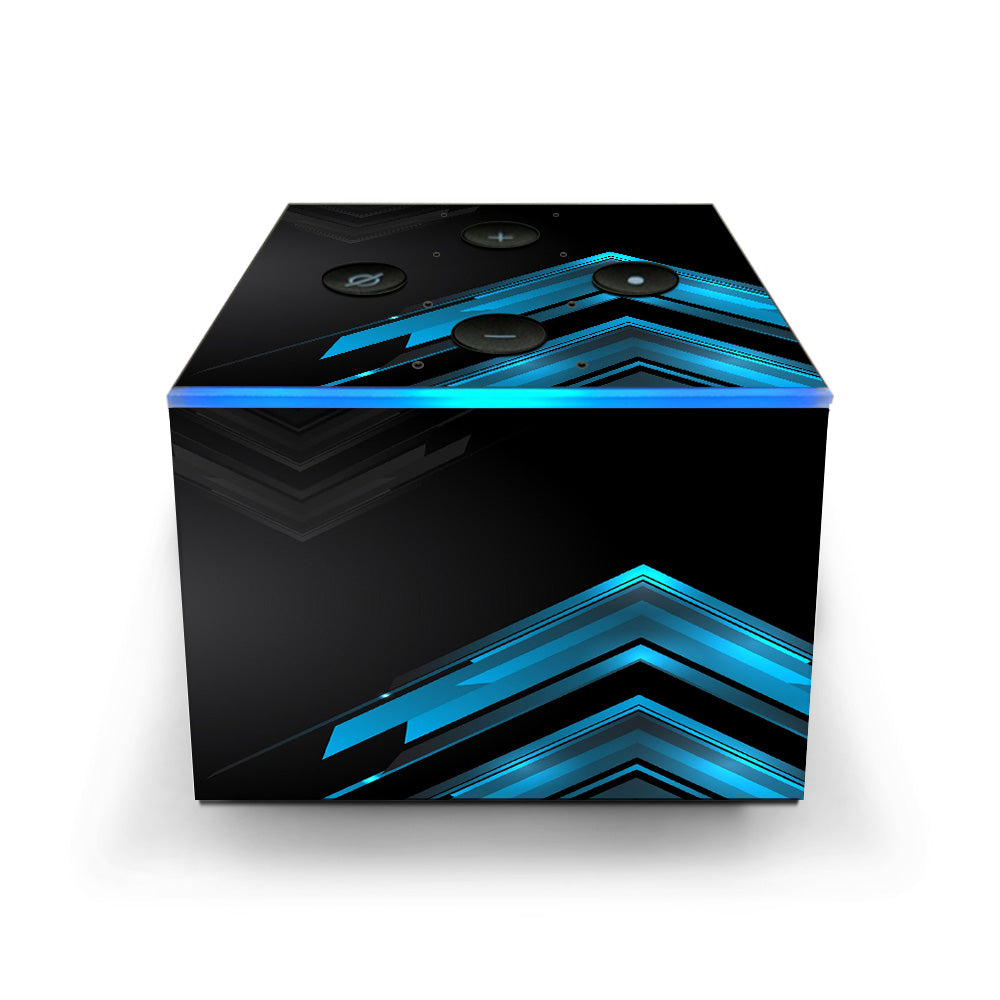  Black Blue Sharp Design Active Amazon Fire TV Cube Skin