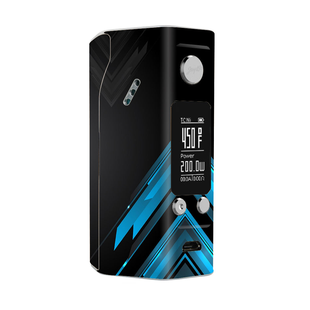  Black Blue Sharp Design Edge Wismec Reuleaux RX200S Skin