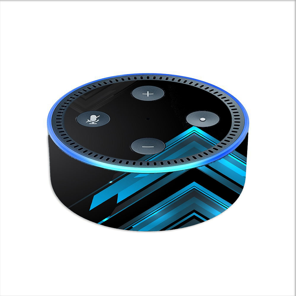  Black Blue Sharp Design Edge Amazon Echo Dot 2nd Gen Skin