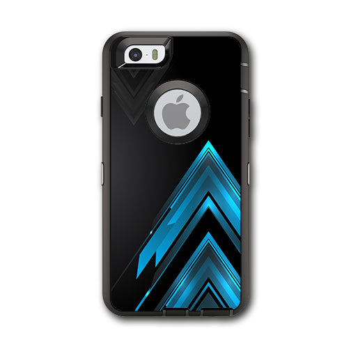  Black Blue Sharp Design Edge Otterbox Defender iPhone 6 Skin