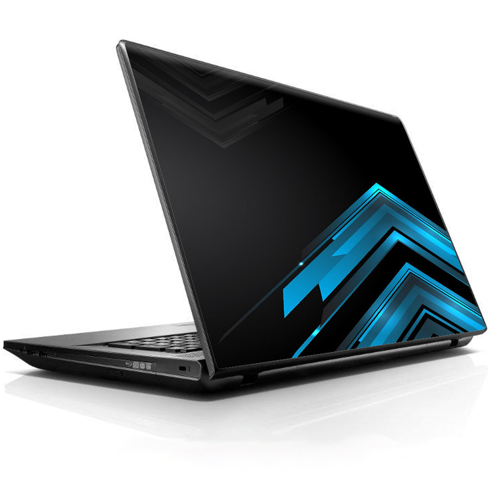  Black Blue Sharp Design Edge Universal 13 to 16 inch wide laptop Skin