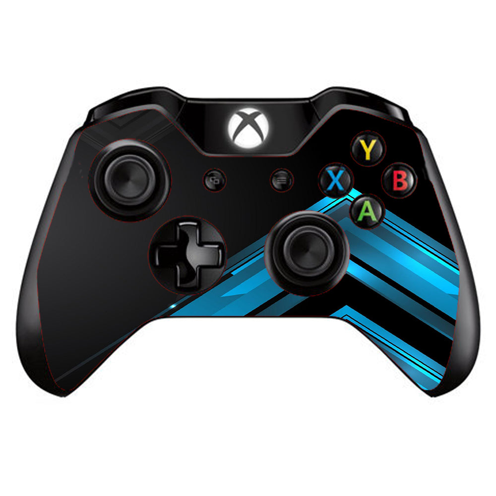  Black Blue Sharp Design Edge Microsoft Xbox One Controller Skin