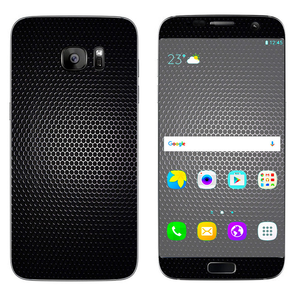 Black Metal Pattern Samsung Galaxy S7 Edge Skin